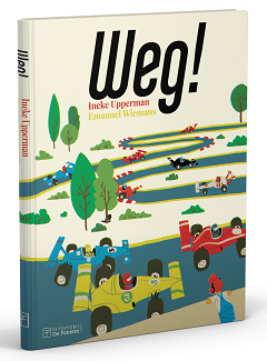 Omslag Weg! Een prachtig prentenboek over de formule 1.