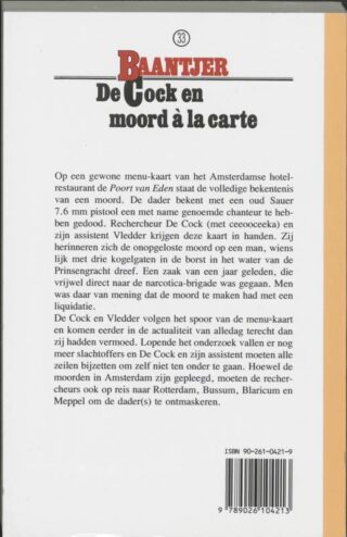 De Cock en moord a la carte - achterkant