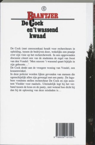 De Cock en 't wassend kwaad - achterkant