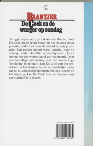 De Cock en de wurger op zondag - achterkant