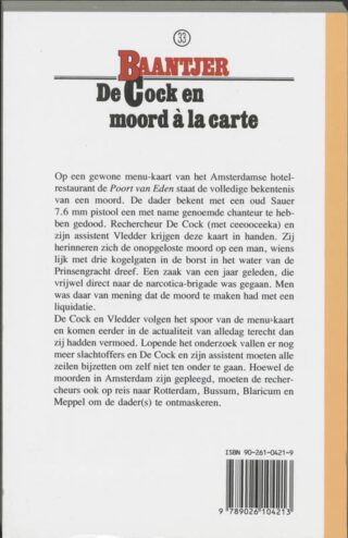 De Cock en moord a la carte - achterkant