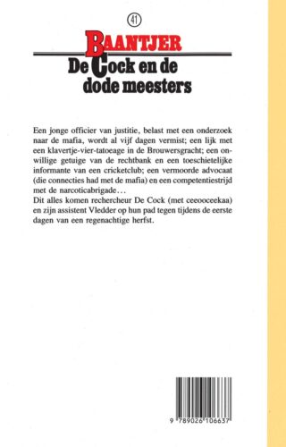 De Cock en de dode meesters - achterkant