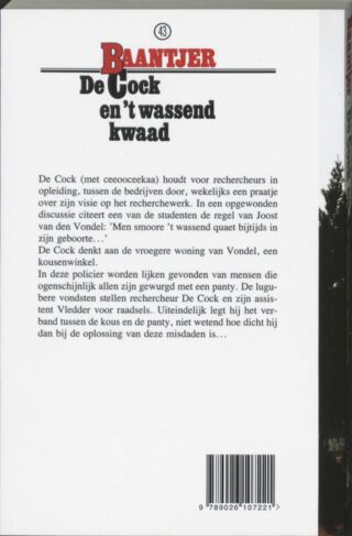 De Cock en 't wassend kwaad - achterkant